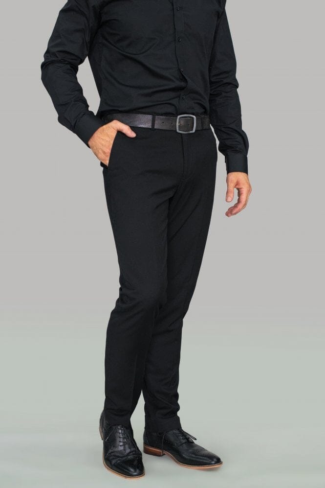 Plain Black Trousers - STOCK CLEARANCE - Trousers - - THREADPEPPER