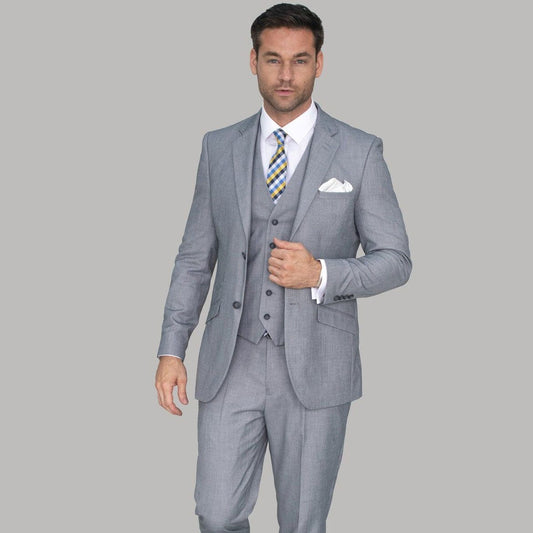 Plain Smart Grey Waistcoat - STOCK CLEARANCE - Waistcoats - - THREADPEPPER