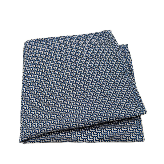 Purcell Chevron Silk Pocket Square - Handkerchiefs - - THREADPEPPER