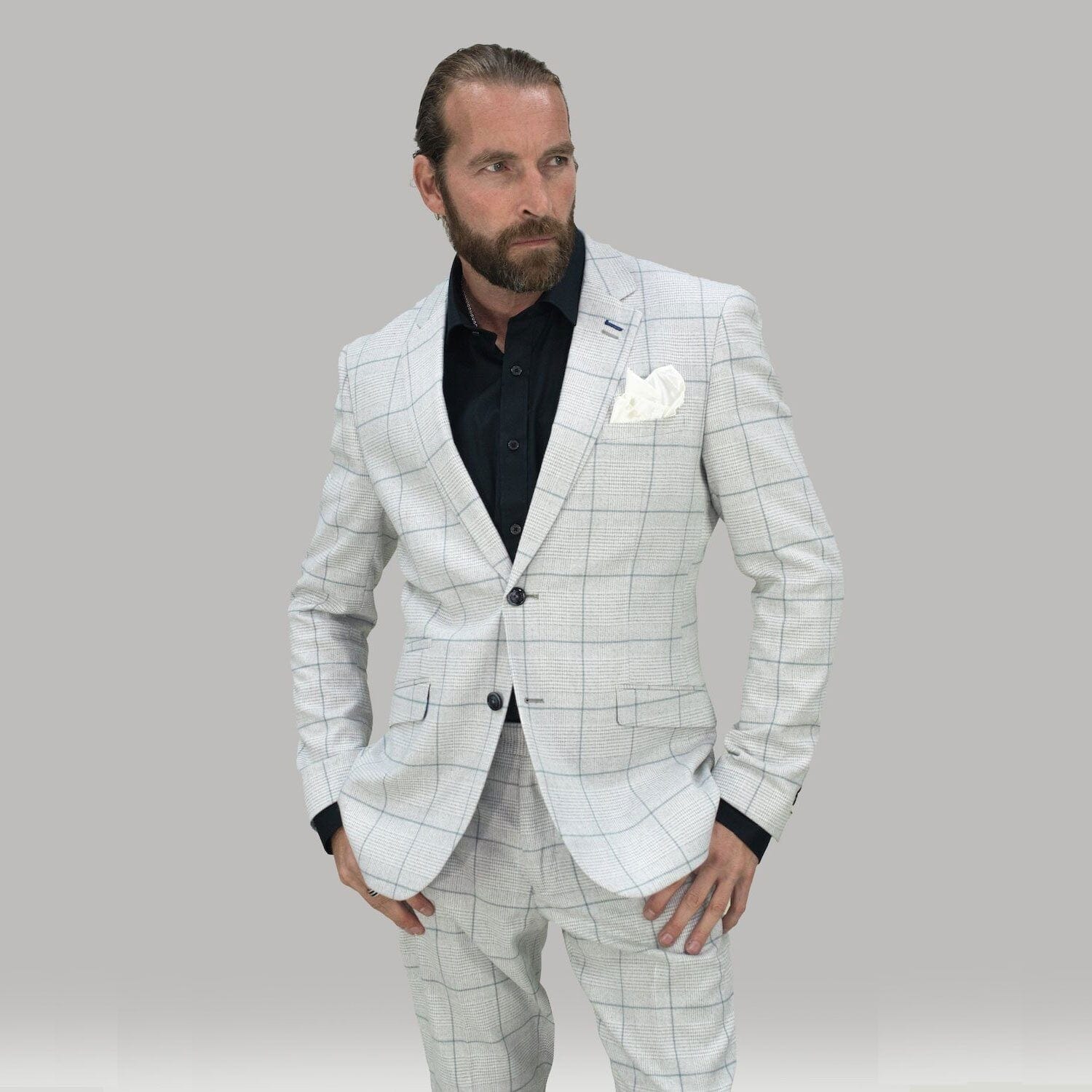Radika Snow Check 3 Piece Suit - Suits - - THREADPEPPER