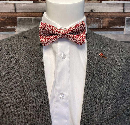Red Climbing Rose Bow Tie - Bow Ties - - THREADPEPPER