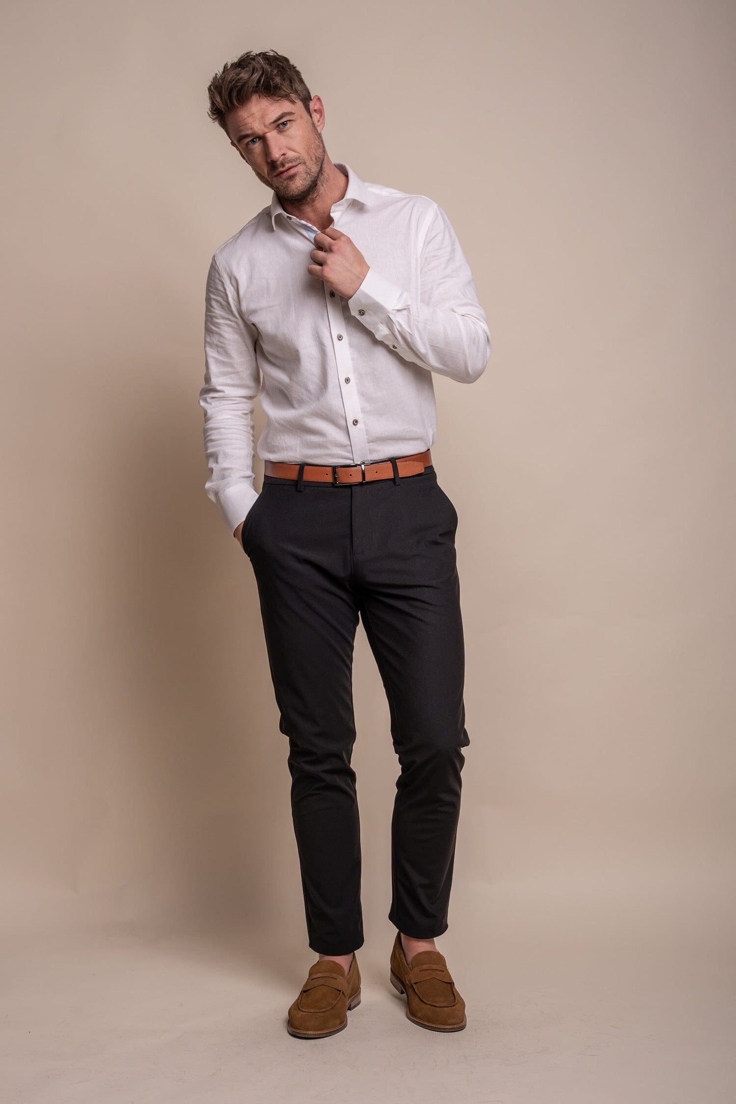 Reed Black Trousers - Trousers - - THREADPEPPER