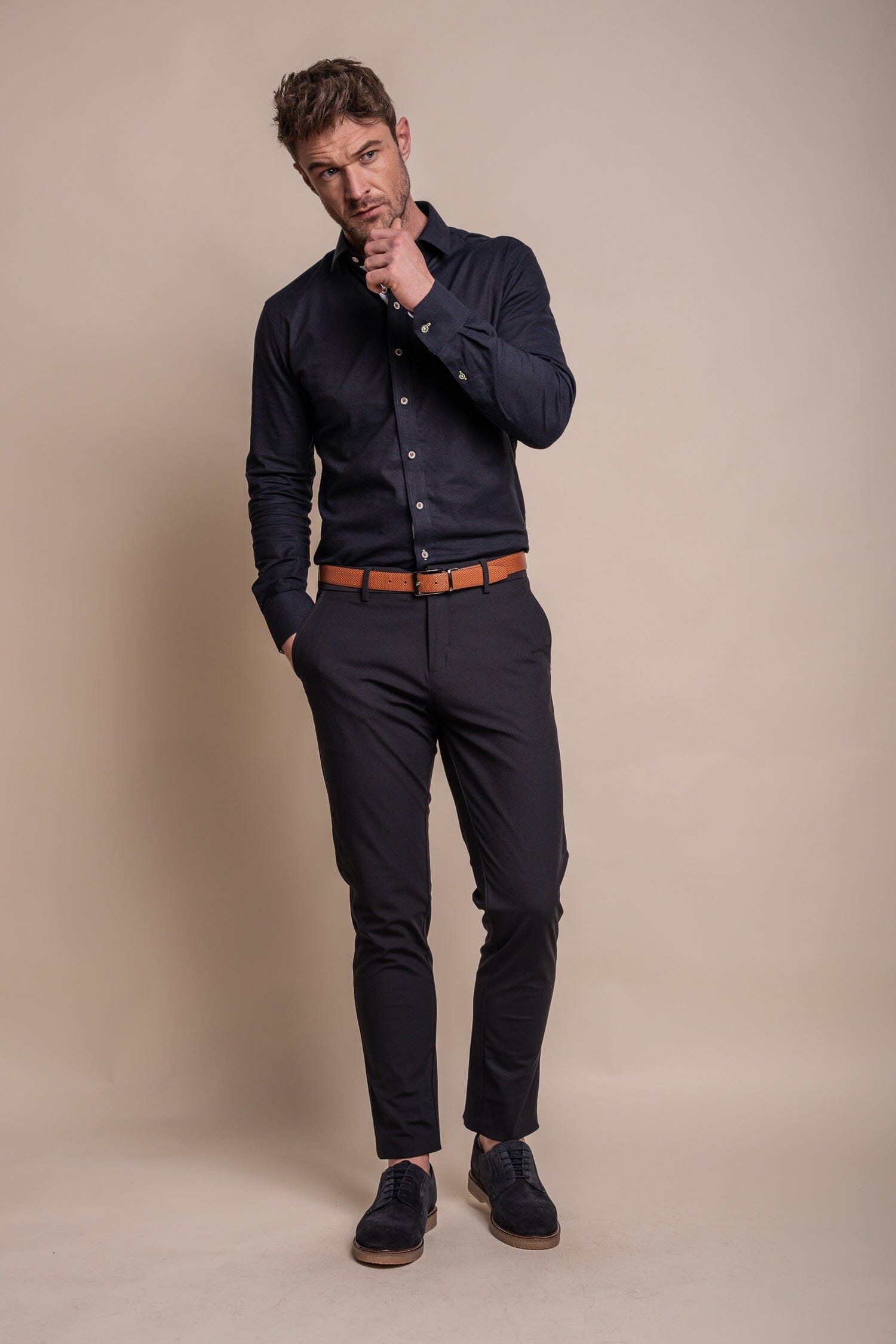 Reed Navy Trousers - Trousers - - THREADPEPPER