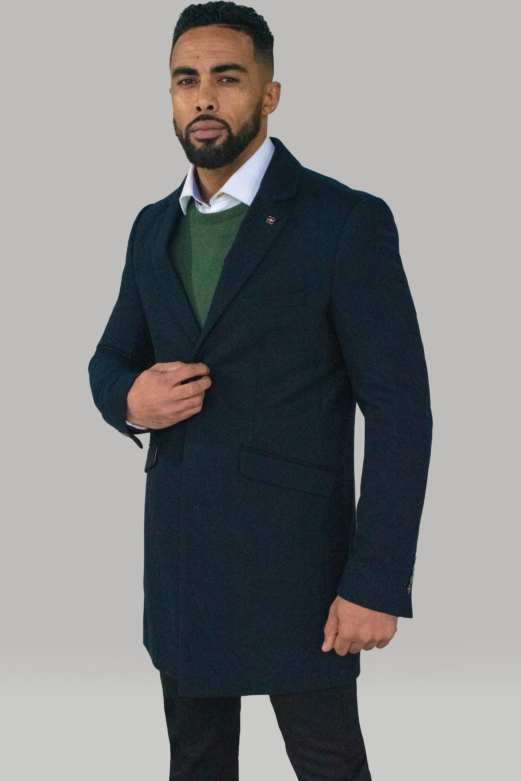 Roman Navy Overcoat - STOCK CLEARANCE - Coats - - THREADPEPPER