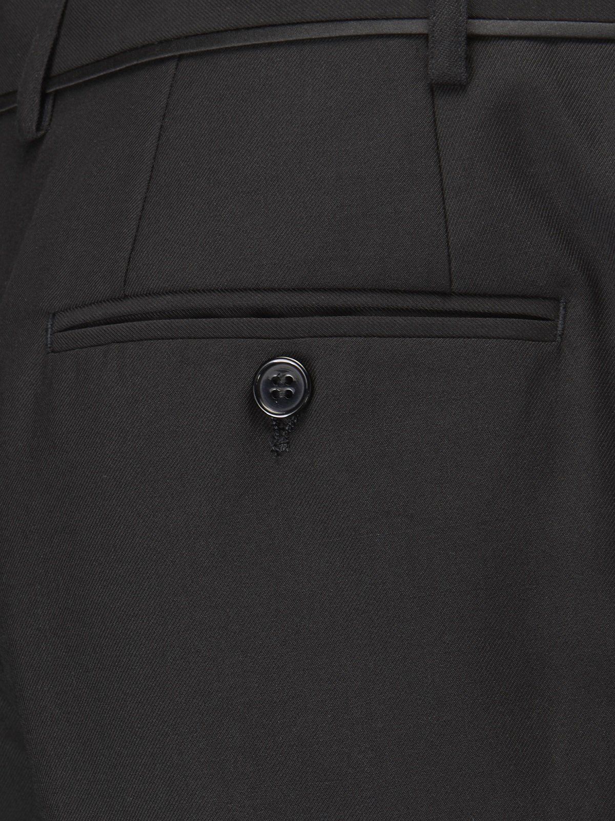 Sinatra Black Tuxedo Trousers - Trousers - - THREADPEPPER