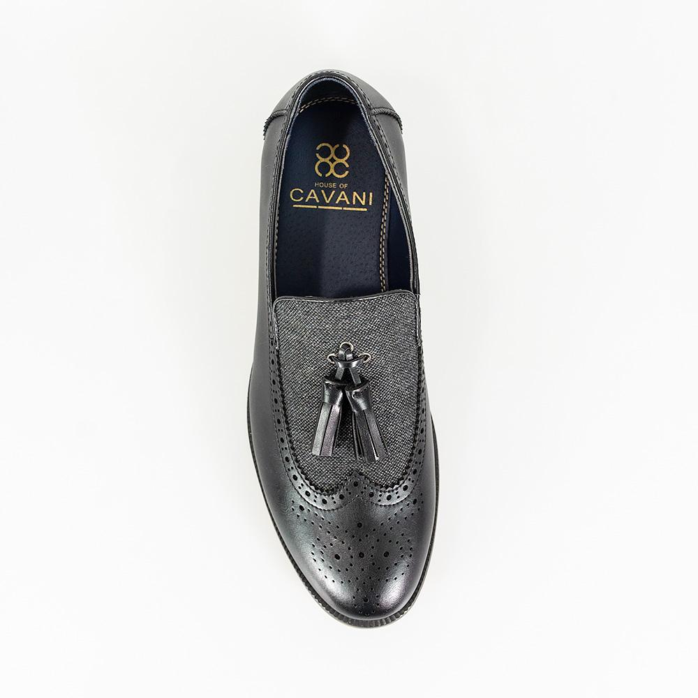 Tweed & Leather Black Loafers - STOCK CLEARANCE - Shoes - - THREADPEPPER