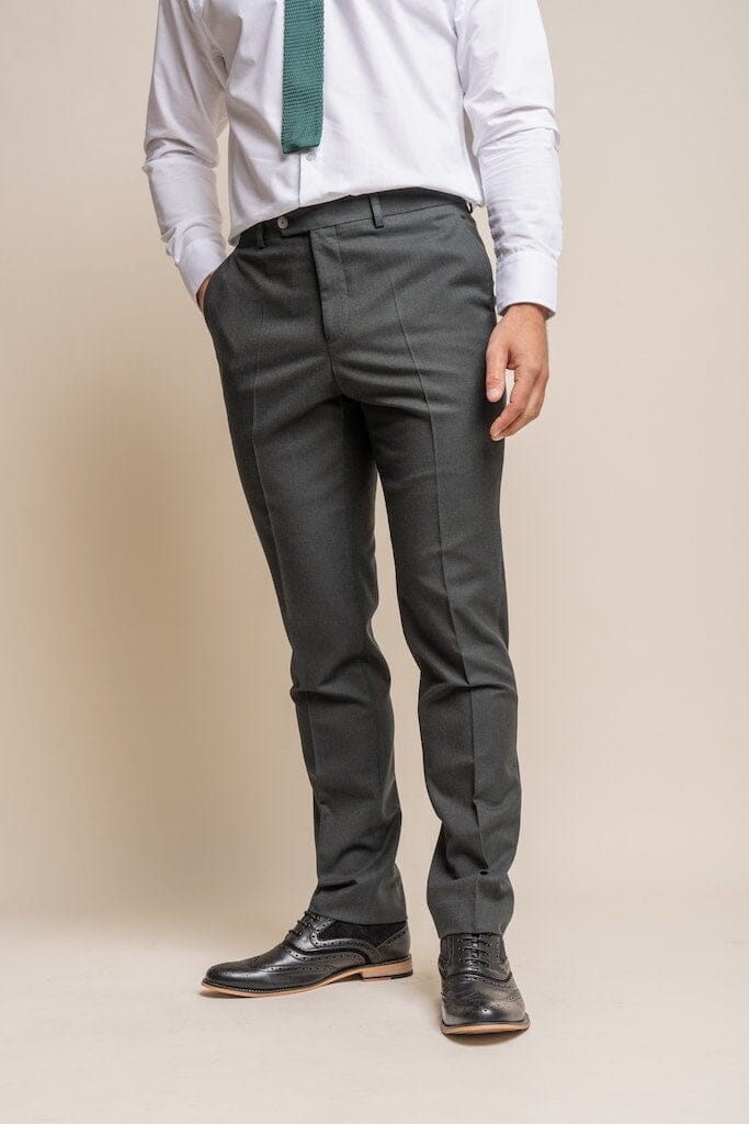 Smart Olive Trousers - STOCK CLEARANCE - Trousers - - THREADPEPPER