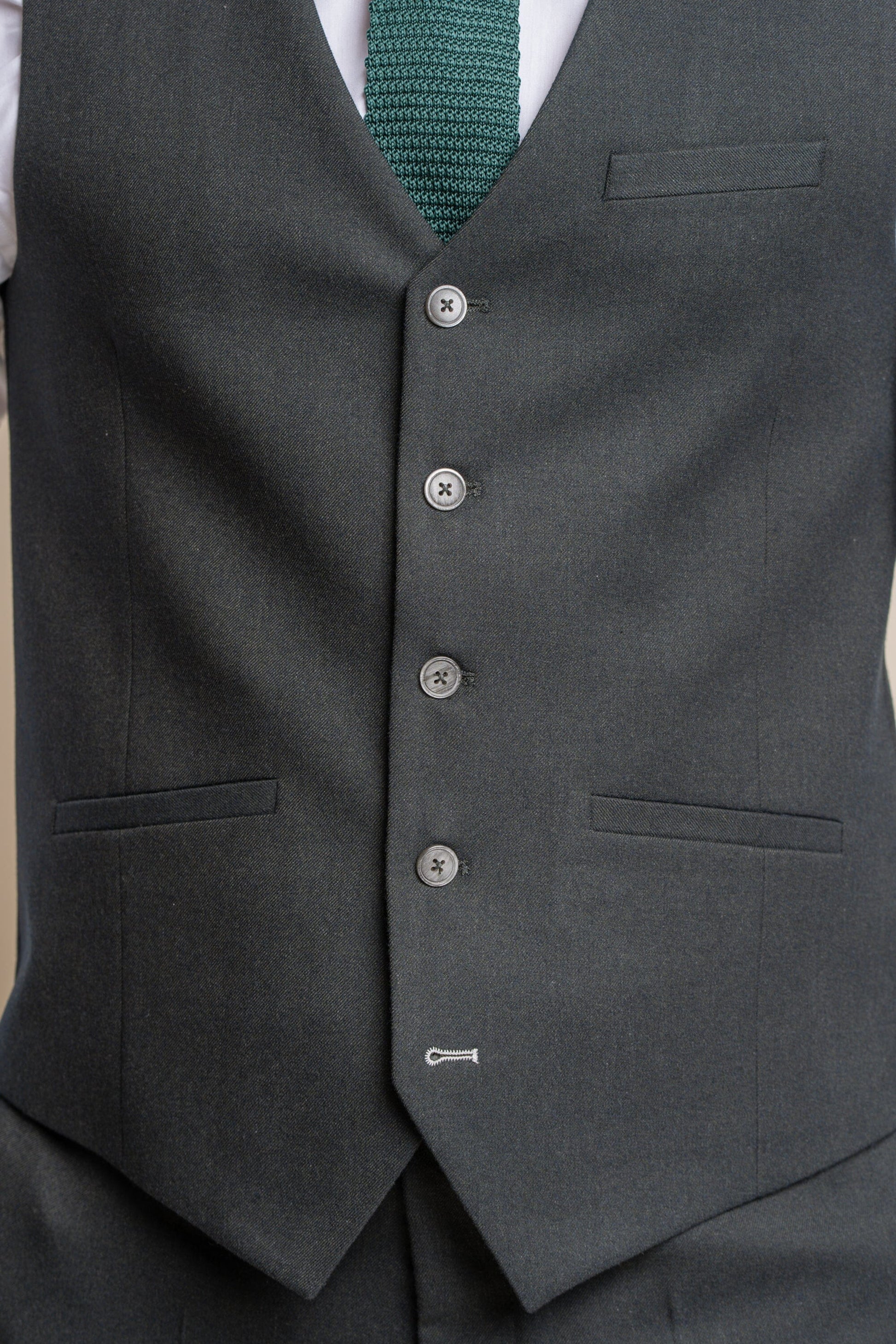 Smart Olive Waistcoat - STOCK CLEARANCE - Waistcoats - - THREADPEPPER