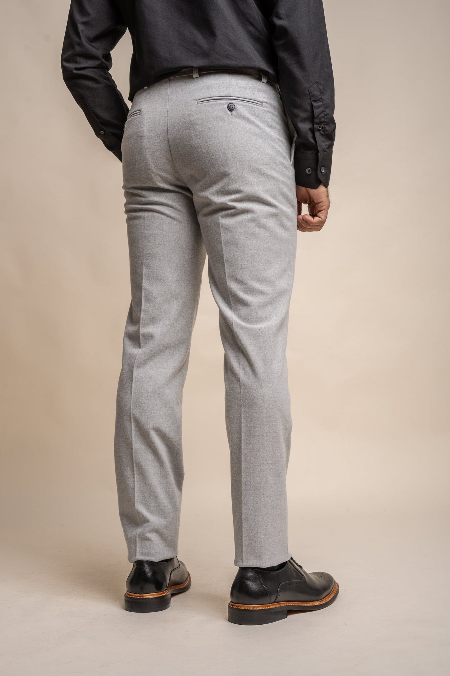 Smart Pale Grey Trousers - STOCK CLEARANCE - Trousers - - THREADPEPPER
