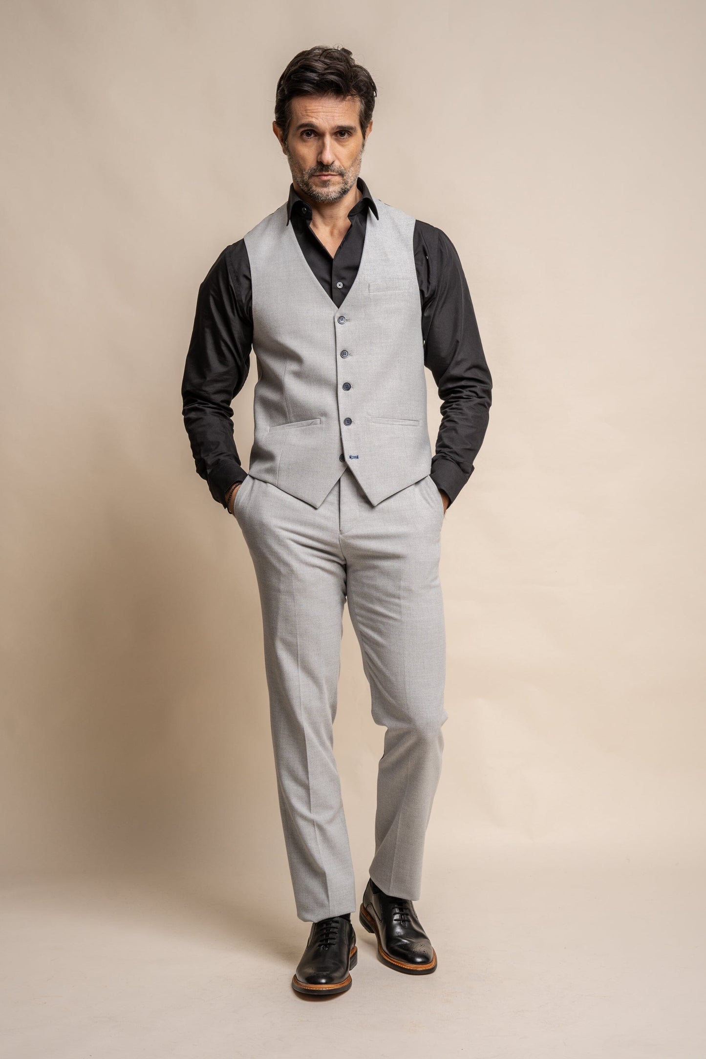 Smart Pale Grey Waistcoat - STOCK CLEARANCE - Waistcoats - - THREADPEPPER