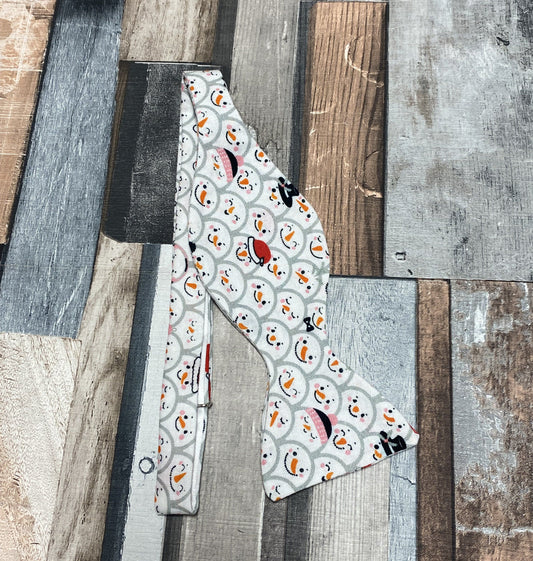 Smiling Snowmen Christmas Self-Tie Bow Tie - Bow Ties - - THREADPEPPER