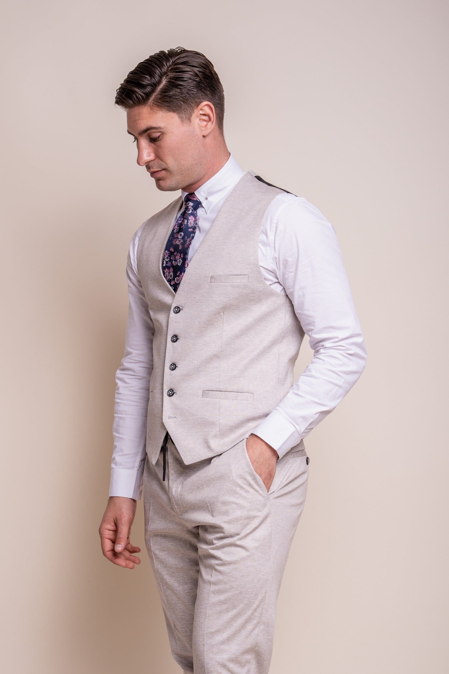 Soft Cream Waistcoat - STOCK CLEARANCE - Waistcoats - - THREADPEPPER