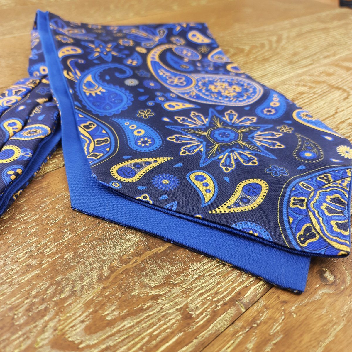 Starburst Royal Paisley Silk Cravat - Cravats - - THREADPEPPER