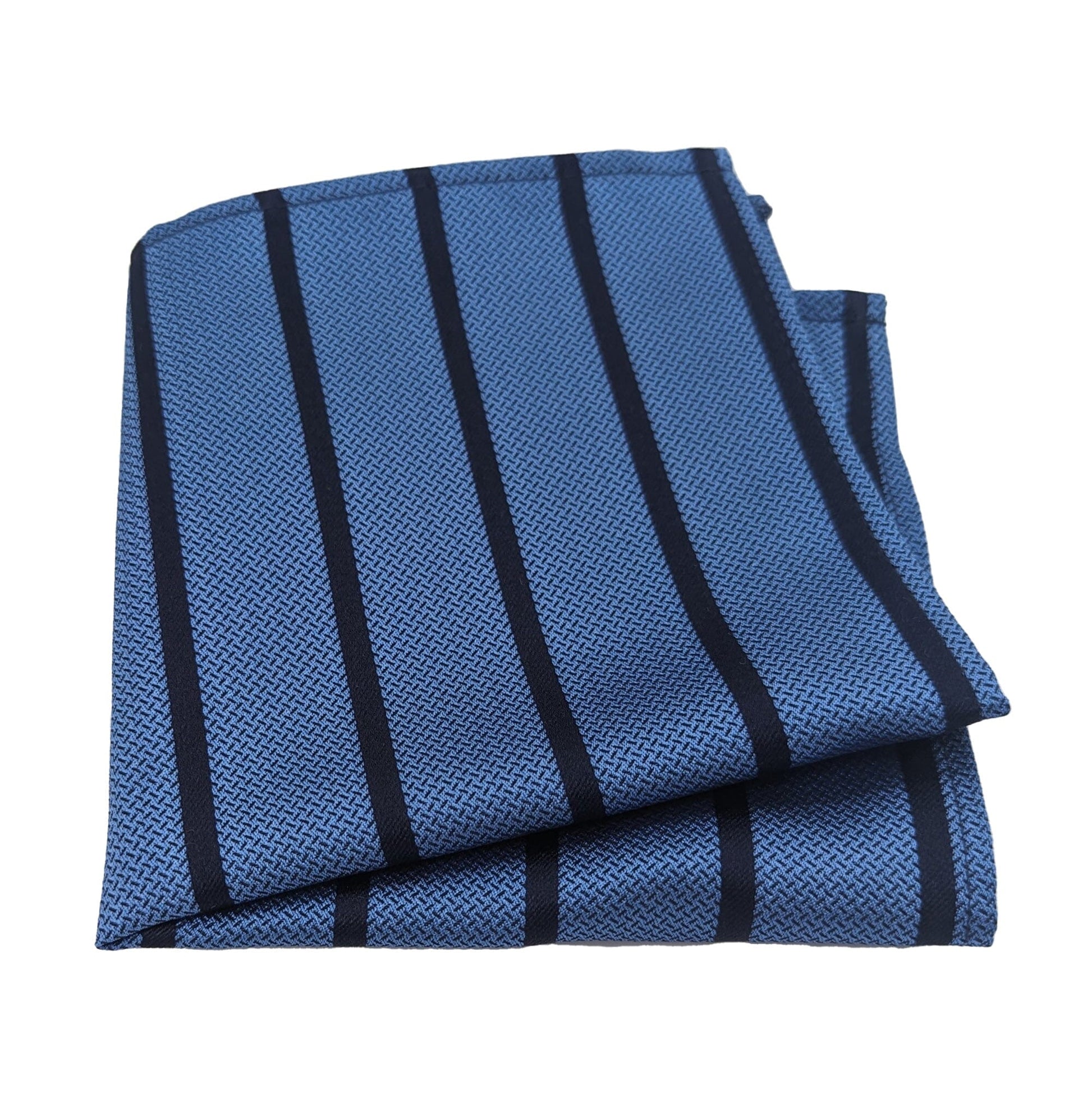 Tallis Stripe Silk Pocket Square - Handkerchiefs - - THREADPEPPER