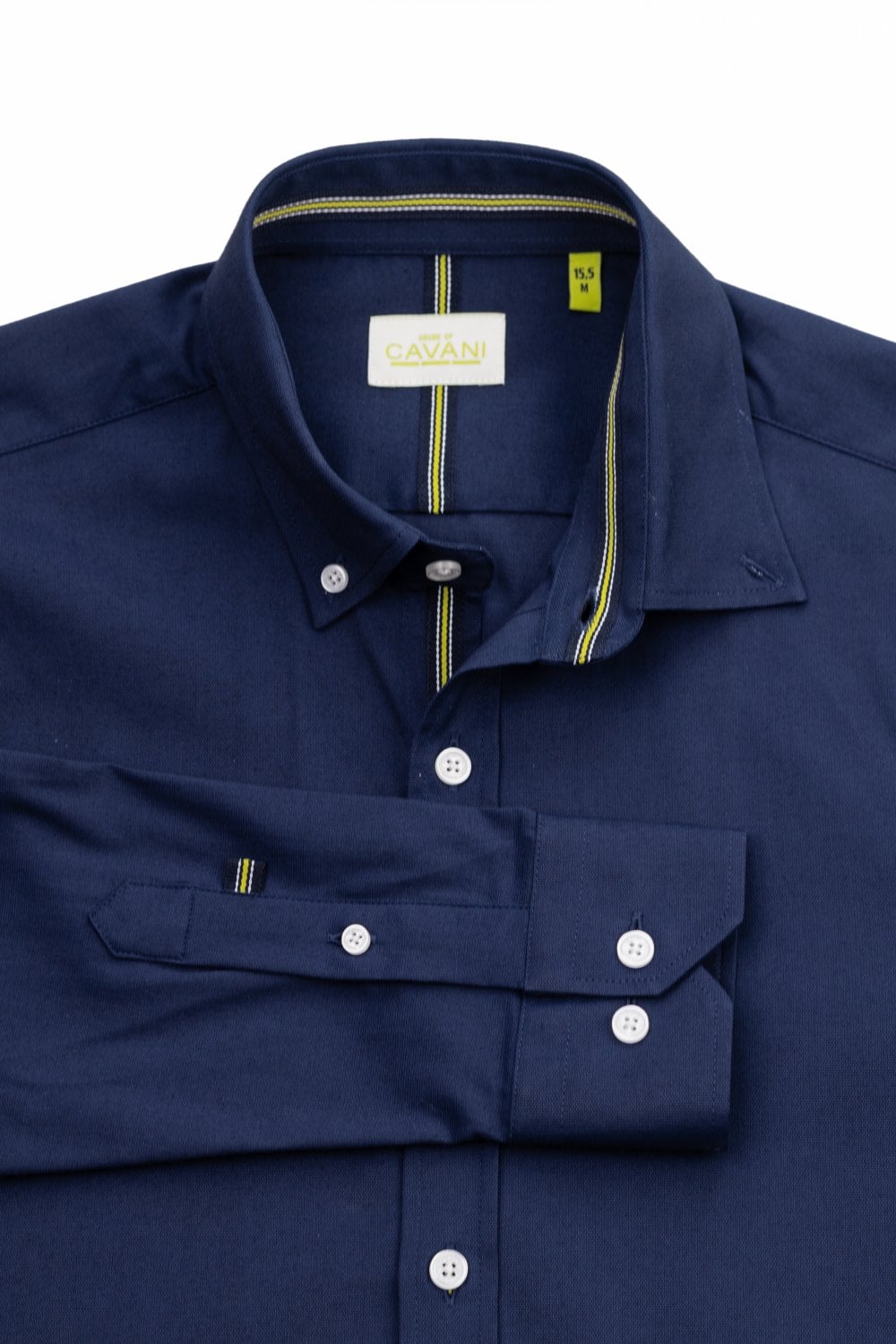 Tessa Navy Cotton Shirt - Shirts - S/14.5 - THREADPEPPER