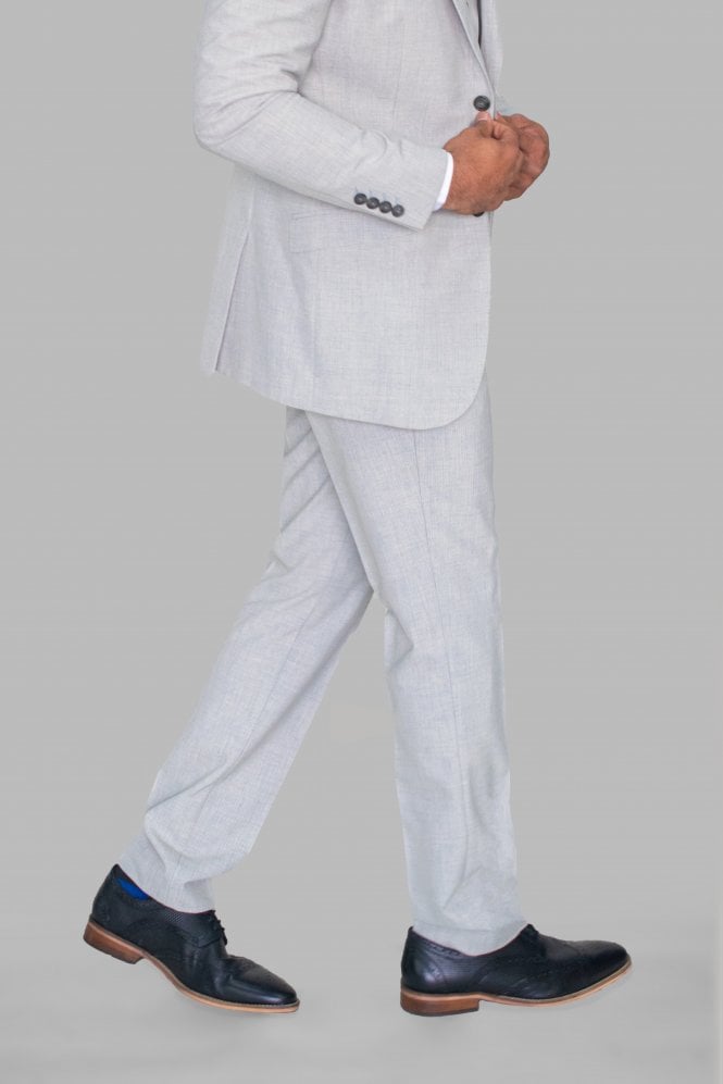 Pale Grey Trousers - STOCK CLEARANCE - Trousers - 42R - THREADPEPPER