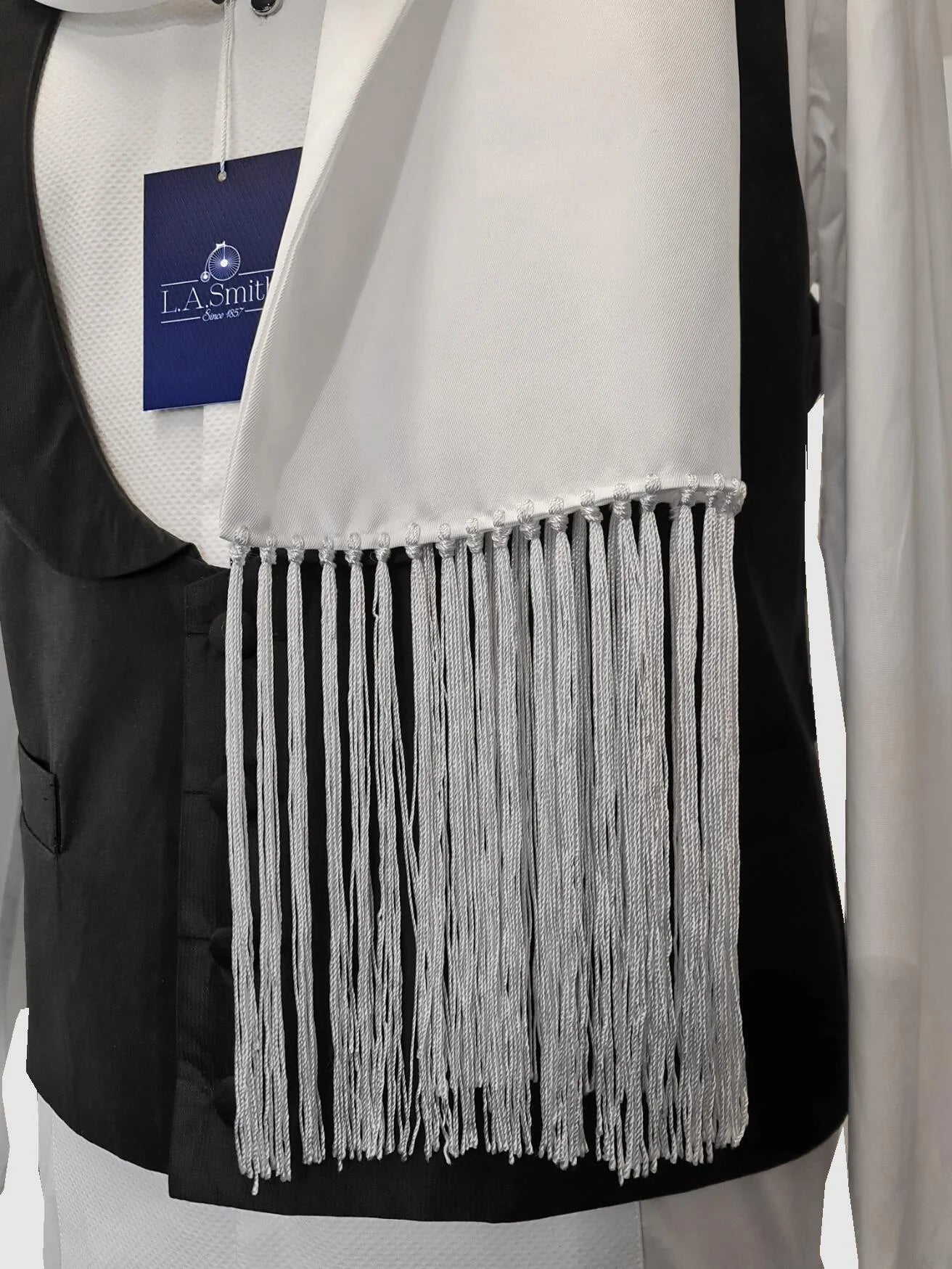 White Silk Dress Scarf - Scarves - - THREADPEPPER