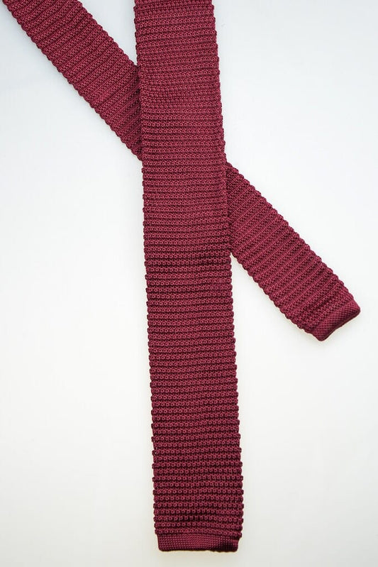 Wine Knitted Tie Set - Ties - - THREADPEPPER